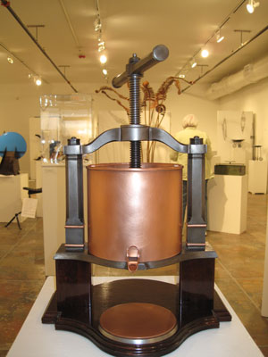 Seth Gould's duck press on exhibit at the Spruce Pine TRAC Gallery, North Carolina
